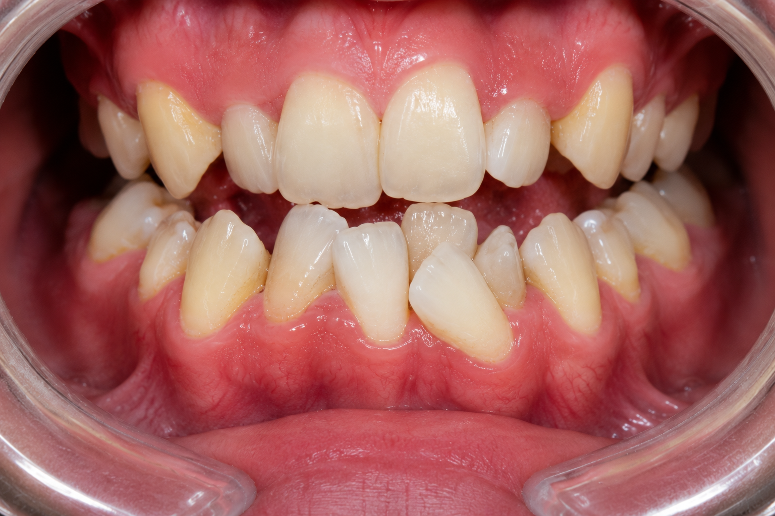 Crowded teeth before treatment Dombivli